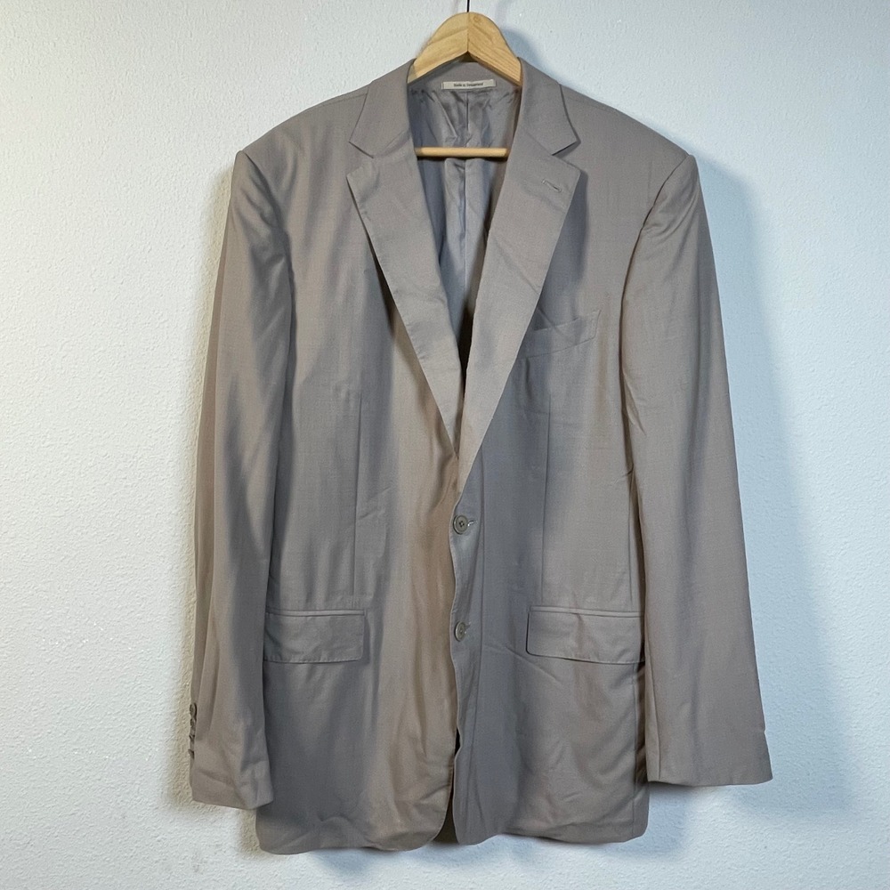 Ermenegildo Zegna 48R High Performance Blazer Mens Taupe Switzerland Sport Coat